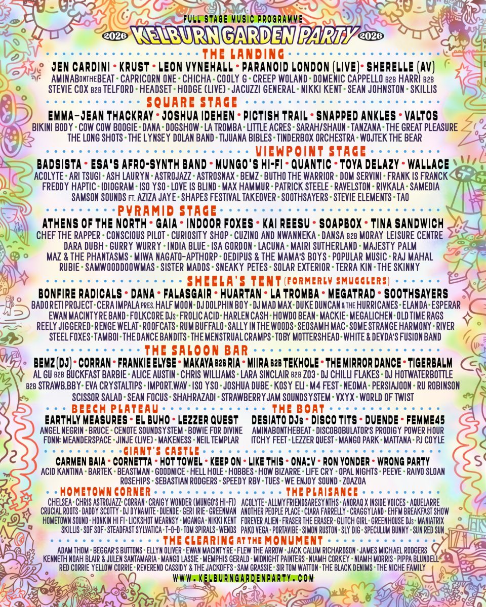 Kelburn 2026 Full Line-Up