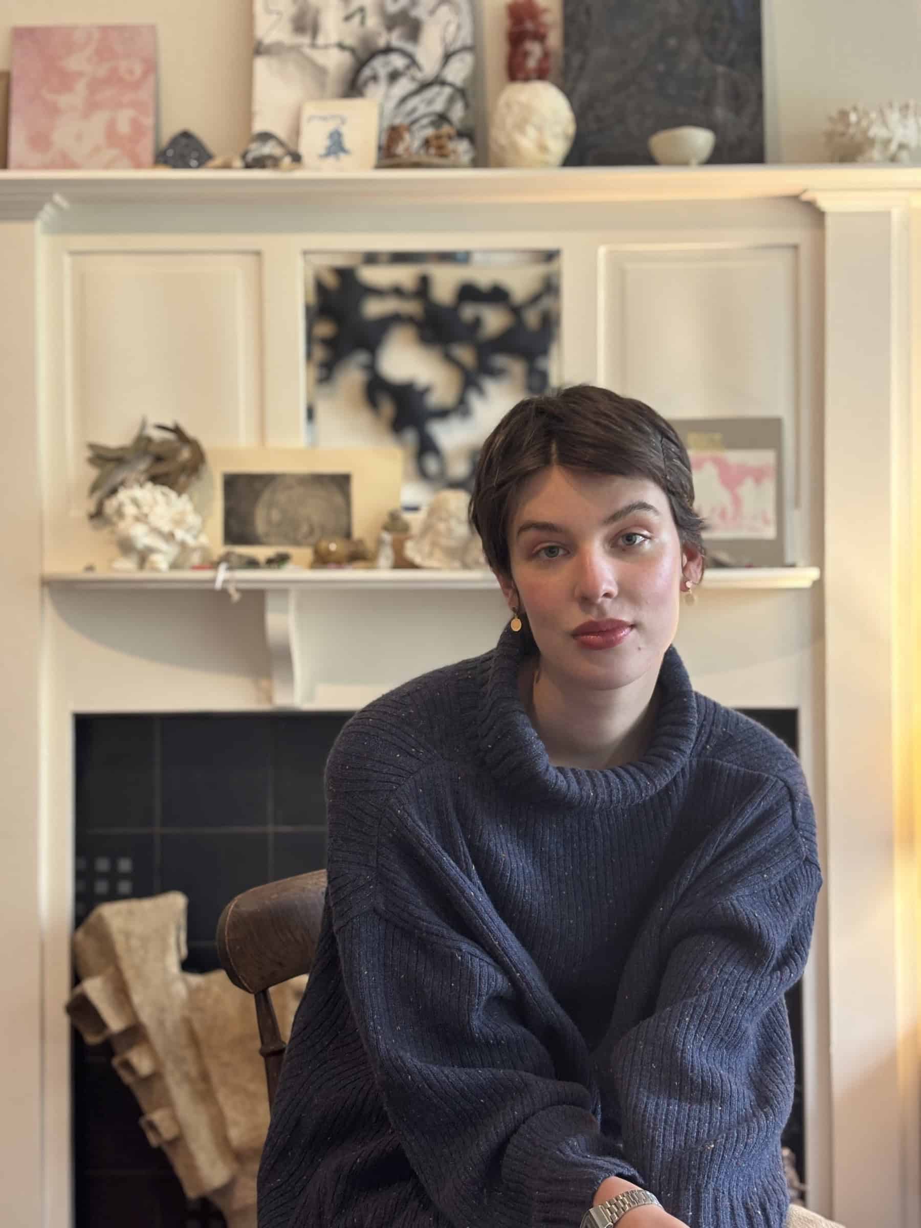 artist maya hall de bueno poses in studio
